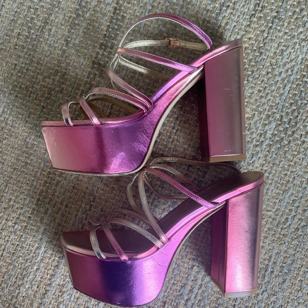 Stuart Weitzman Barelythere Squarehigh Platform P… - image 6